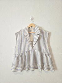 NEW By Together Striped Babydoll Top (M)