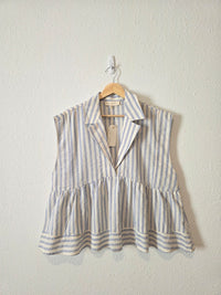 NEW By Together Striped Babydoll Top (M)
