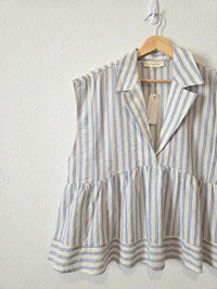 NEW By Together Striped Babydoll Top (M)