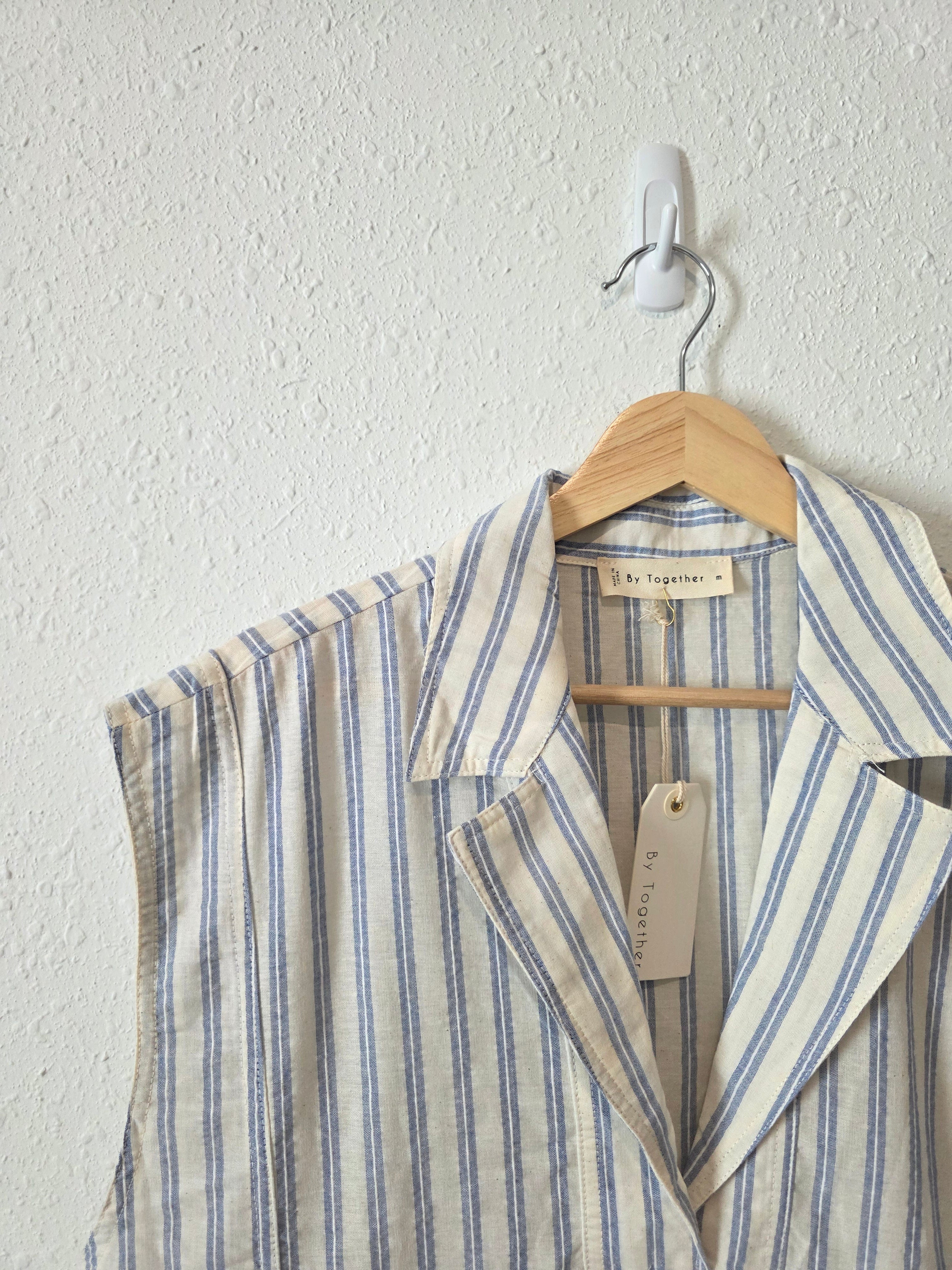NEW By Together Striped Babydoll Top (M)