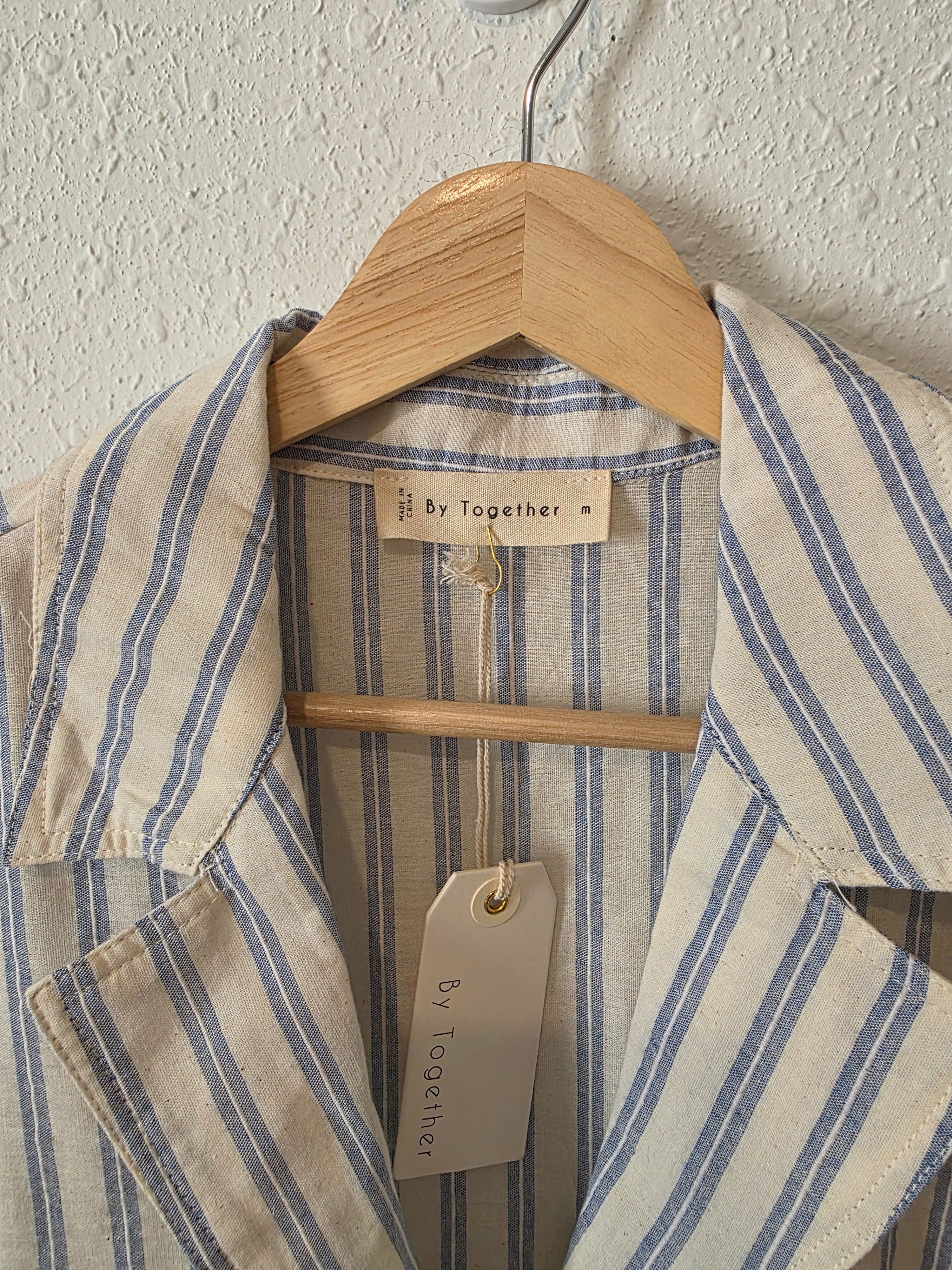 NEW By Together Striped Babydoll Top (M)