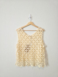NEW Listicle Crochet Tie Top (S)