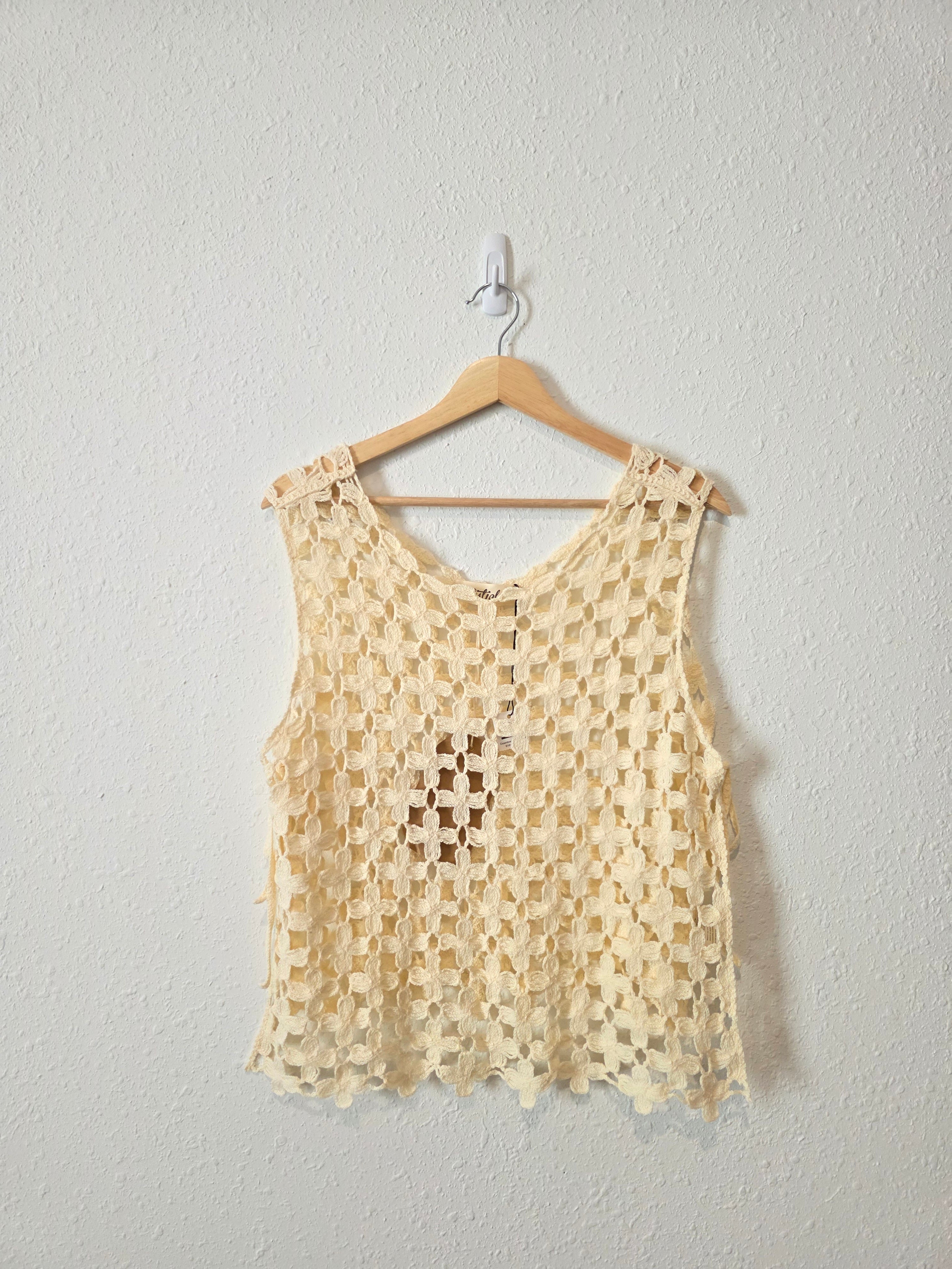 NEW Listicle Crochet Tie Top (S)