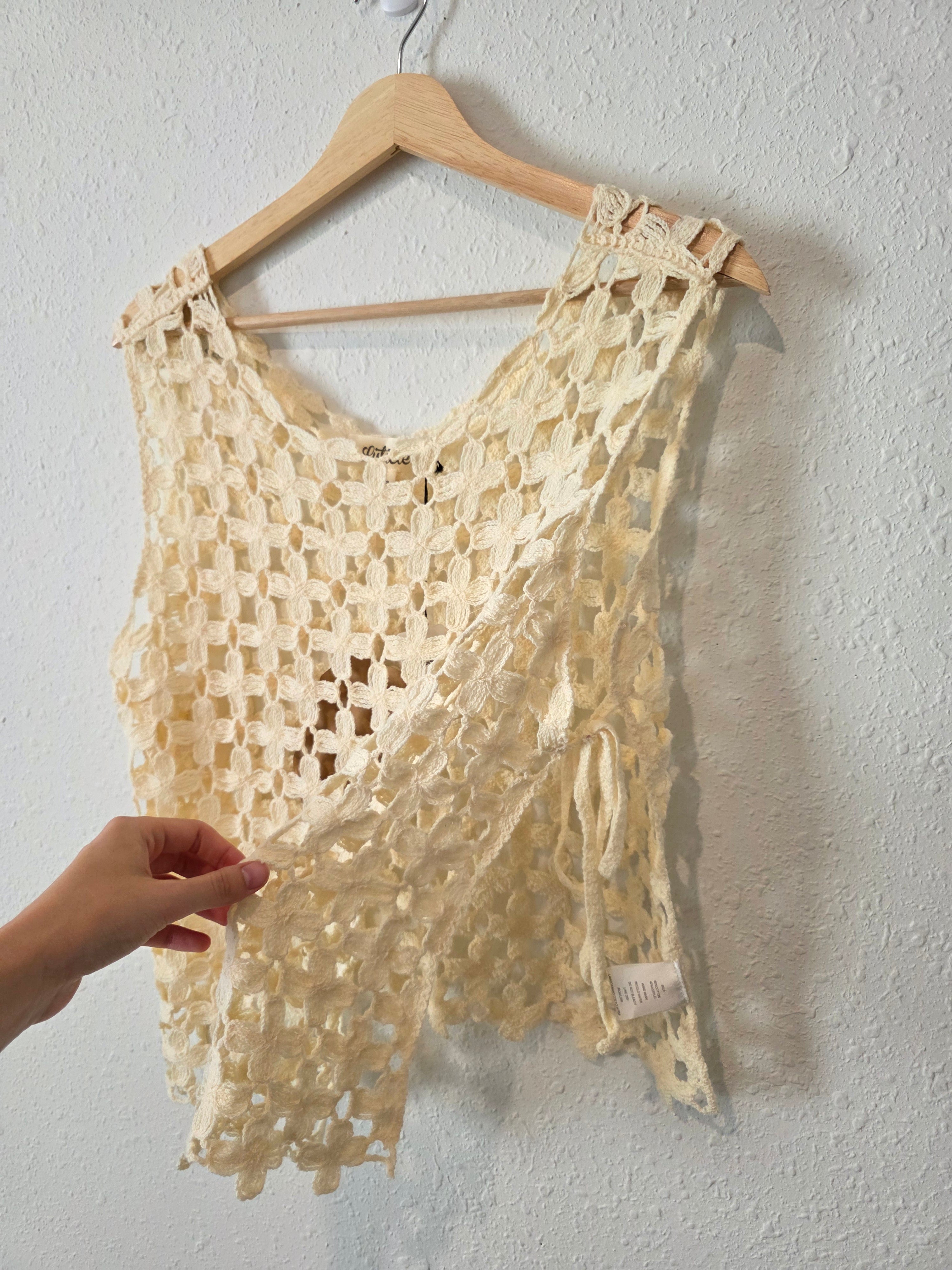 NEW Listicle Crochet Tie Top (S)