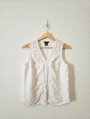Vintage Crochet Linen Tank (M)