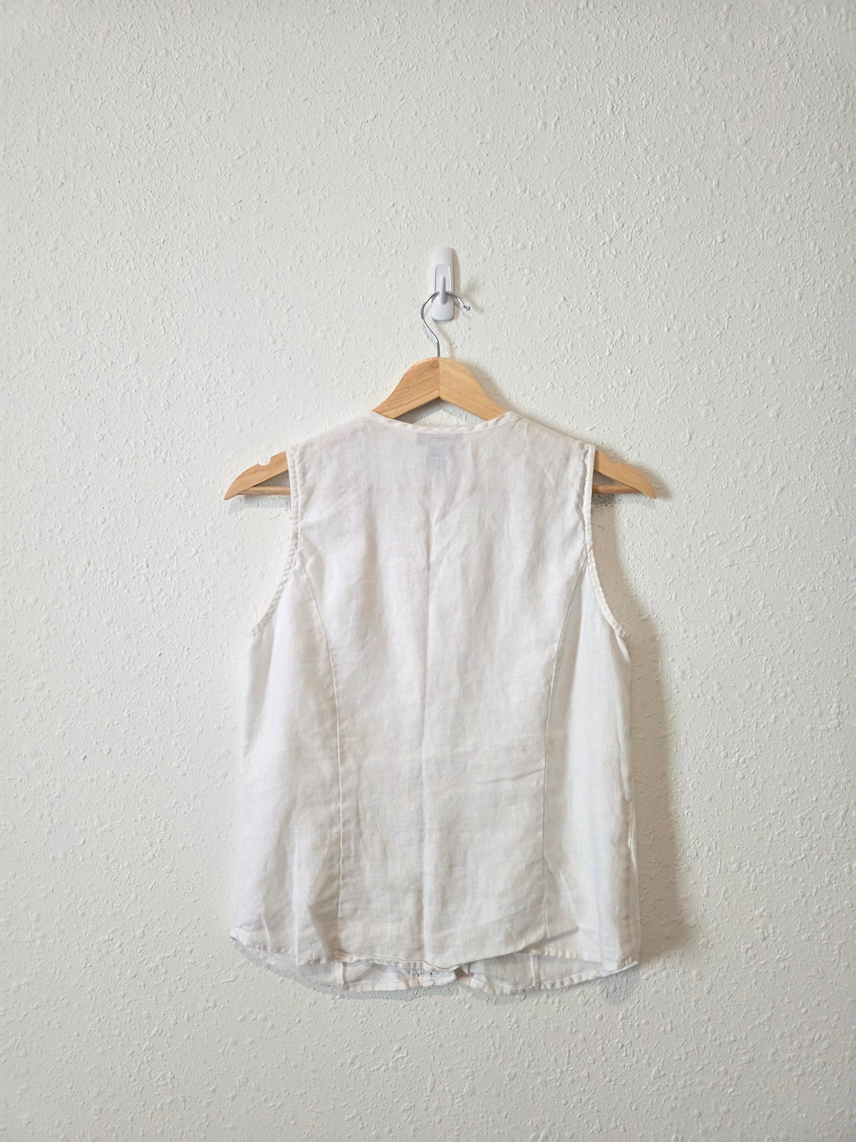 Vintage Crochet Linen Tank (M)