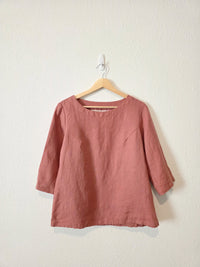 Not Perfect Linen Boxy Top (S/M)