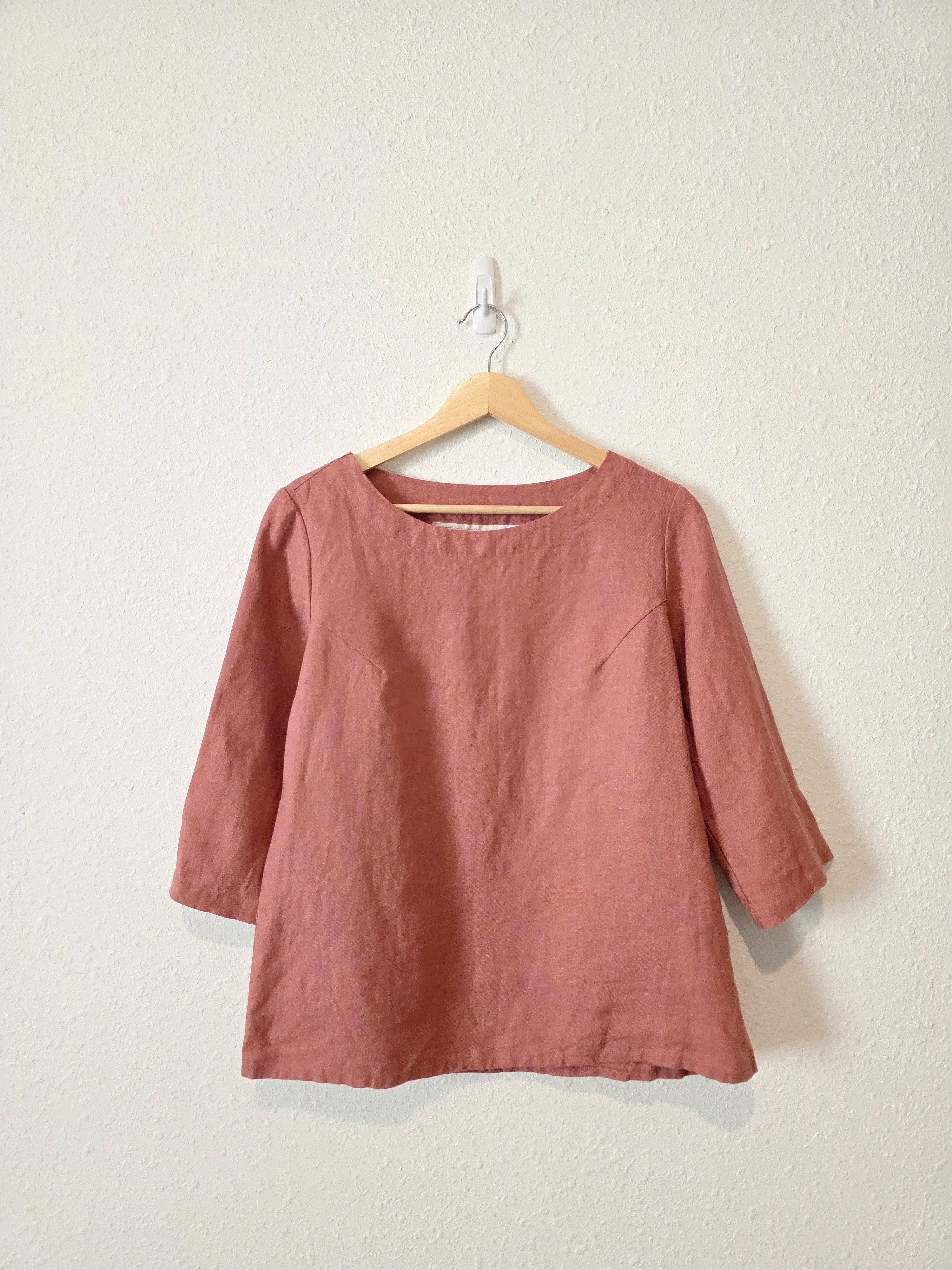 Not Perfect Linen Boxy Top (S/M)