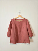 Not Perfect Linen Boxy Top (S/M)