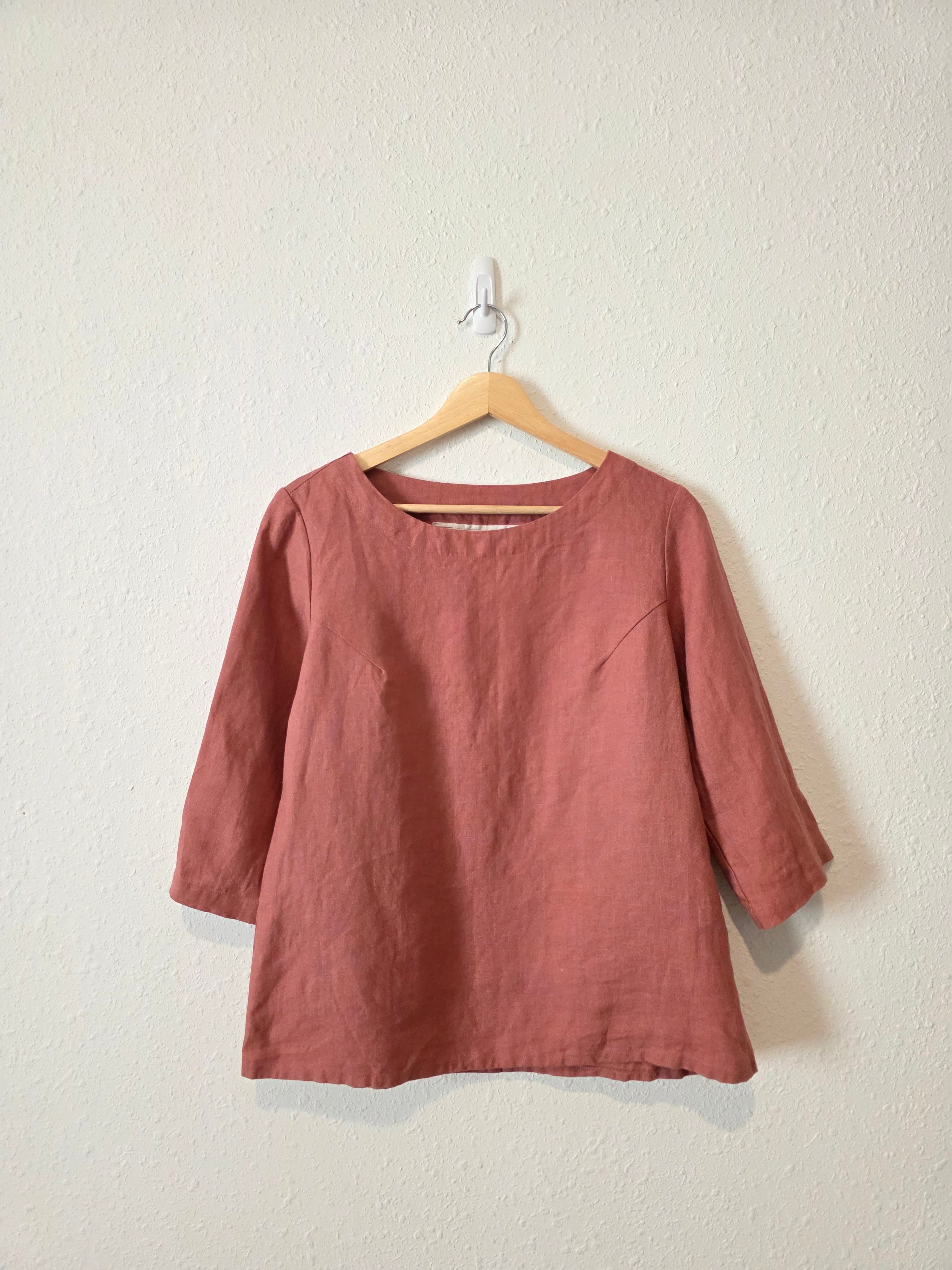 Not Perfect Linen Boxy Top (S/M)