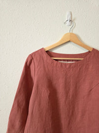 Not Perfect Linen Boxy Top (S/M)