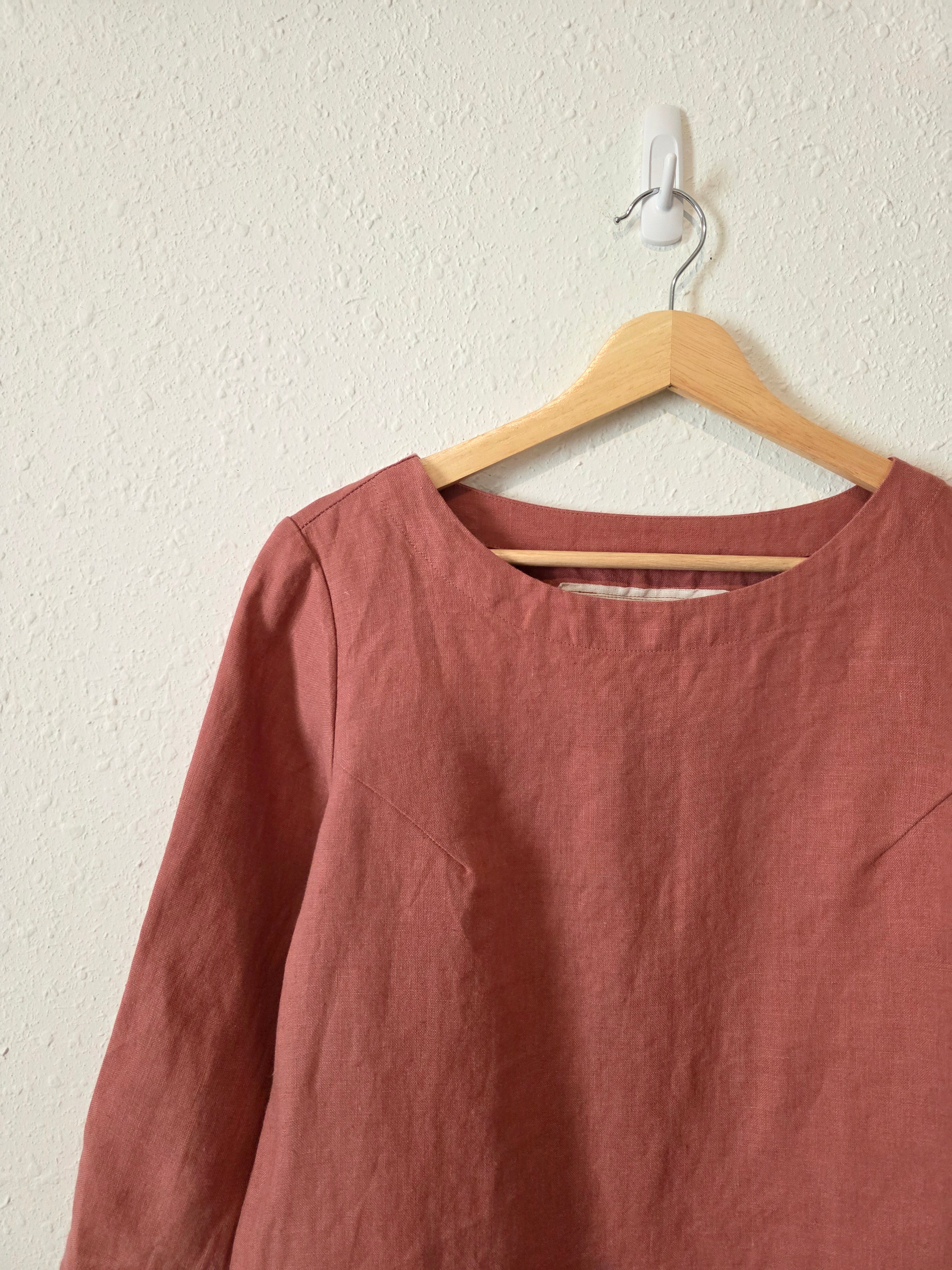 Not Perfect Linen Boxy Top (S/M)
