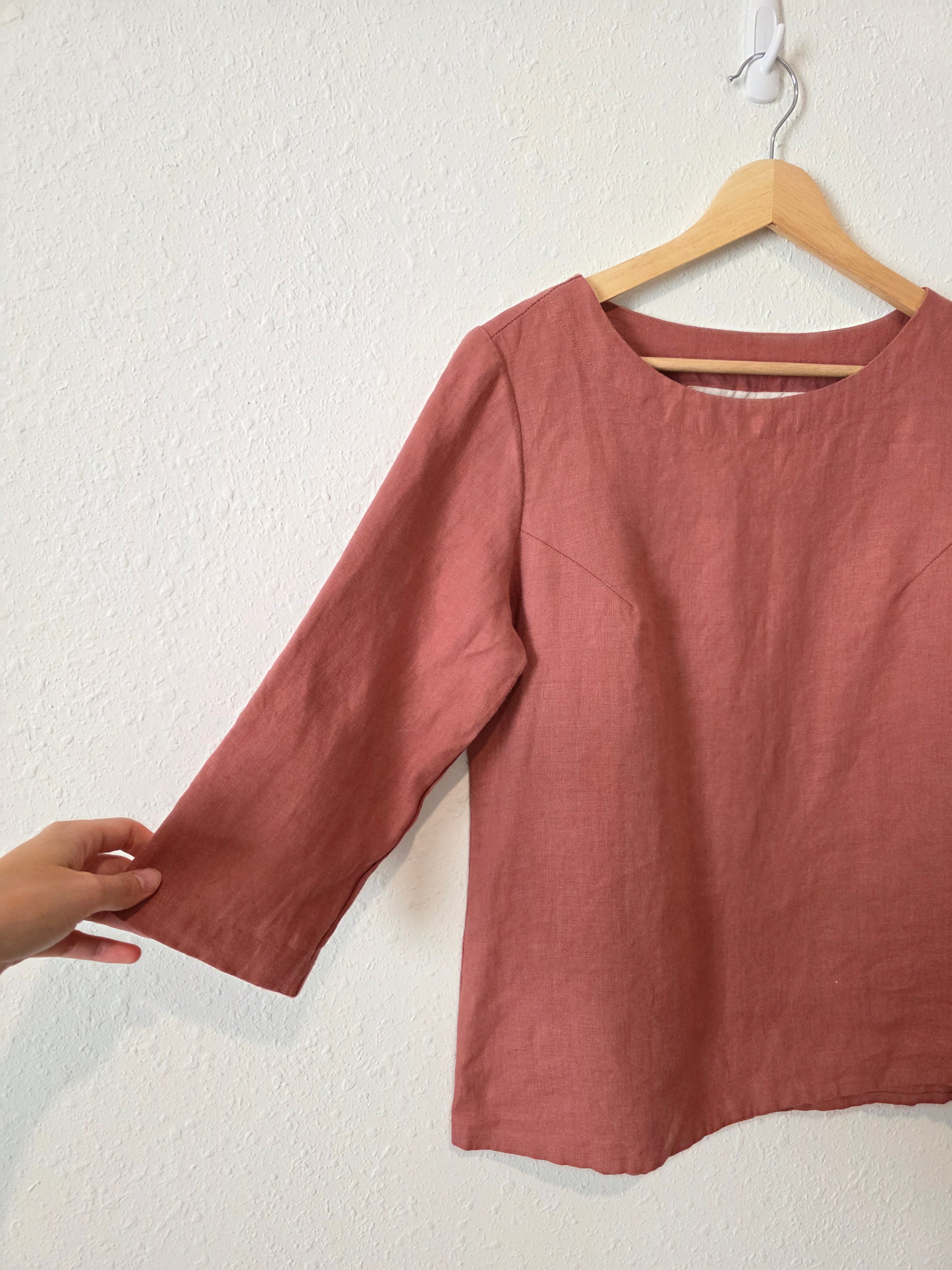 Not Perfect Linen Boxy Top (S/M)