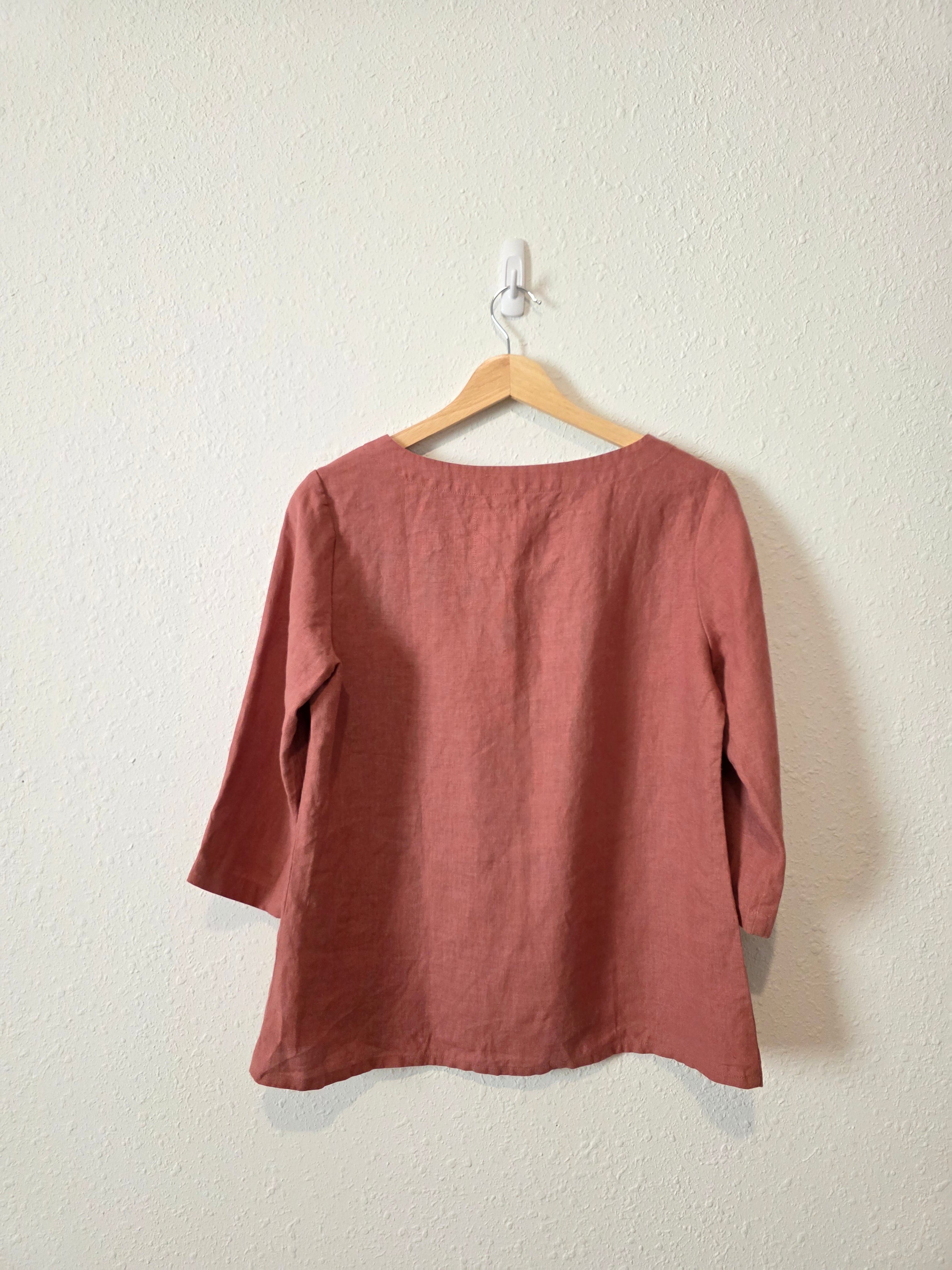 Not Perfect Linen Boxy Top (S/M)