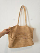 Vintage Straw Raffia Tote Bag