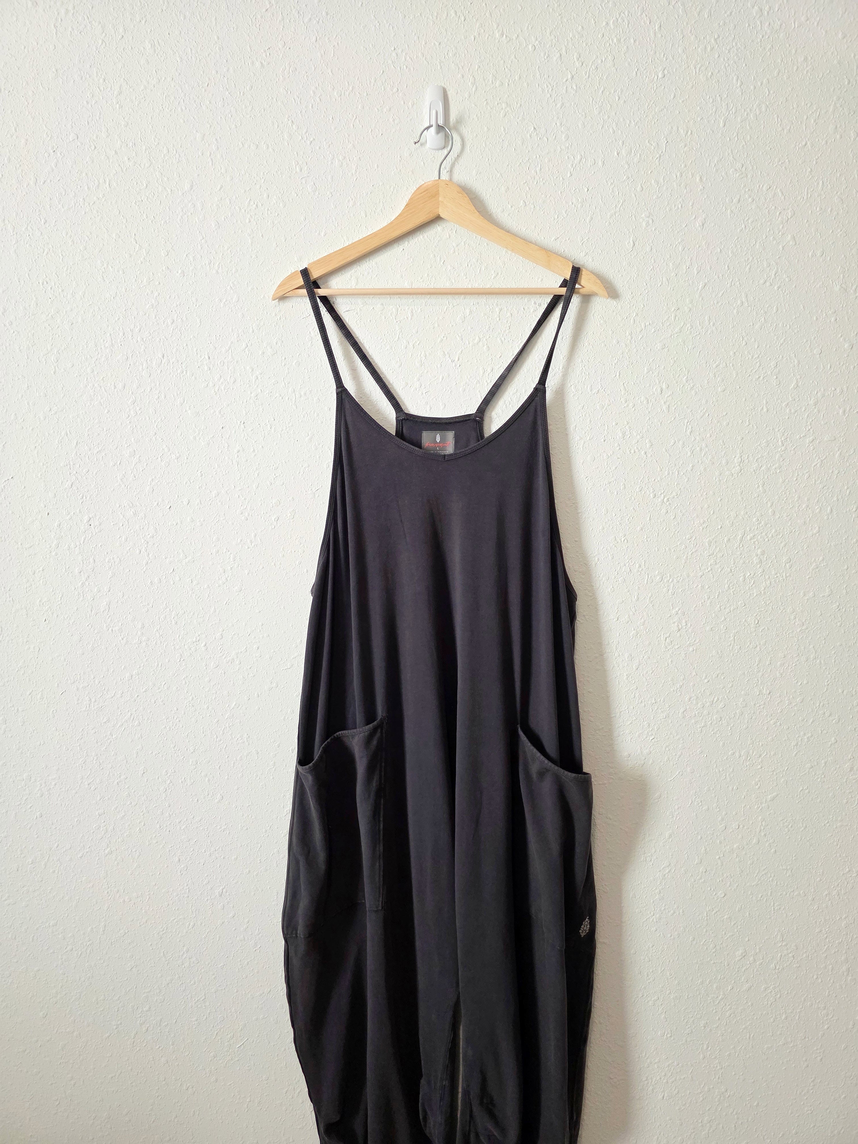 Free People Washed Black Hotshot Onesie (L)