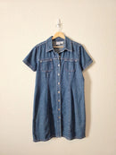 Vintage Denim Mini Dress (M/L)