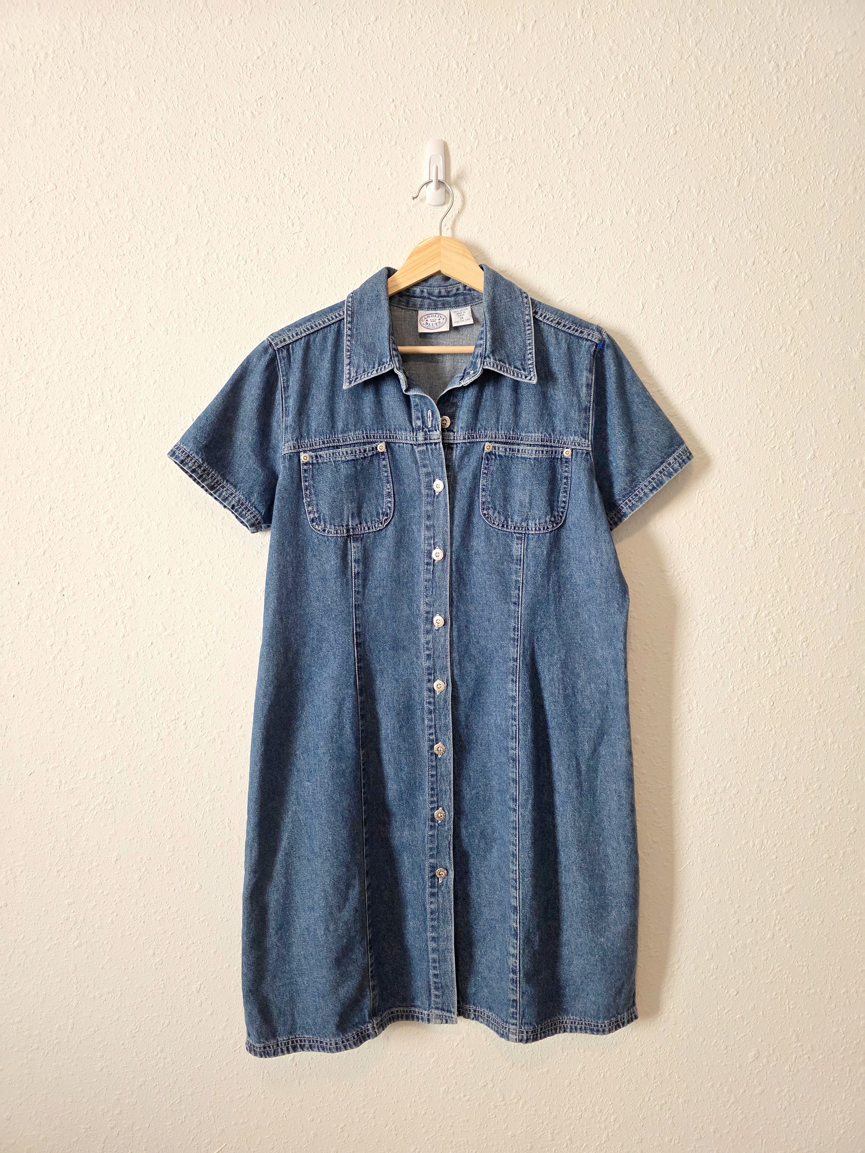 Vintage Denim Mini Dress (M/L)