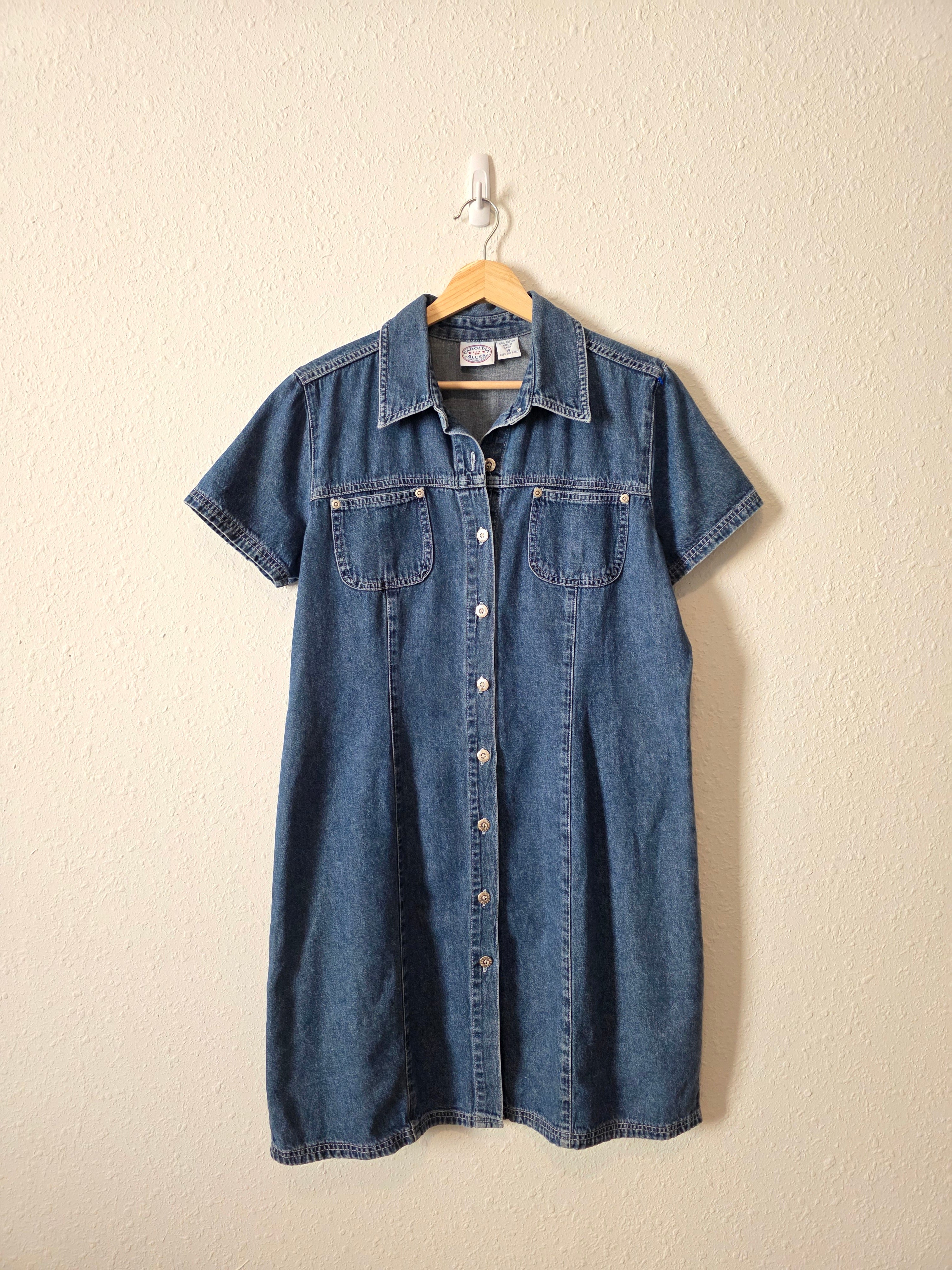 Vintage Denim Mini Dress (M/L)