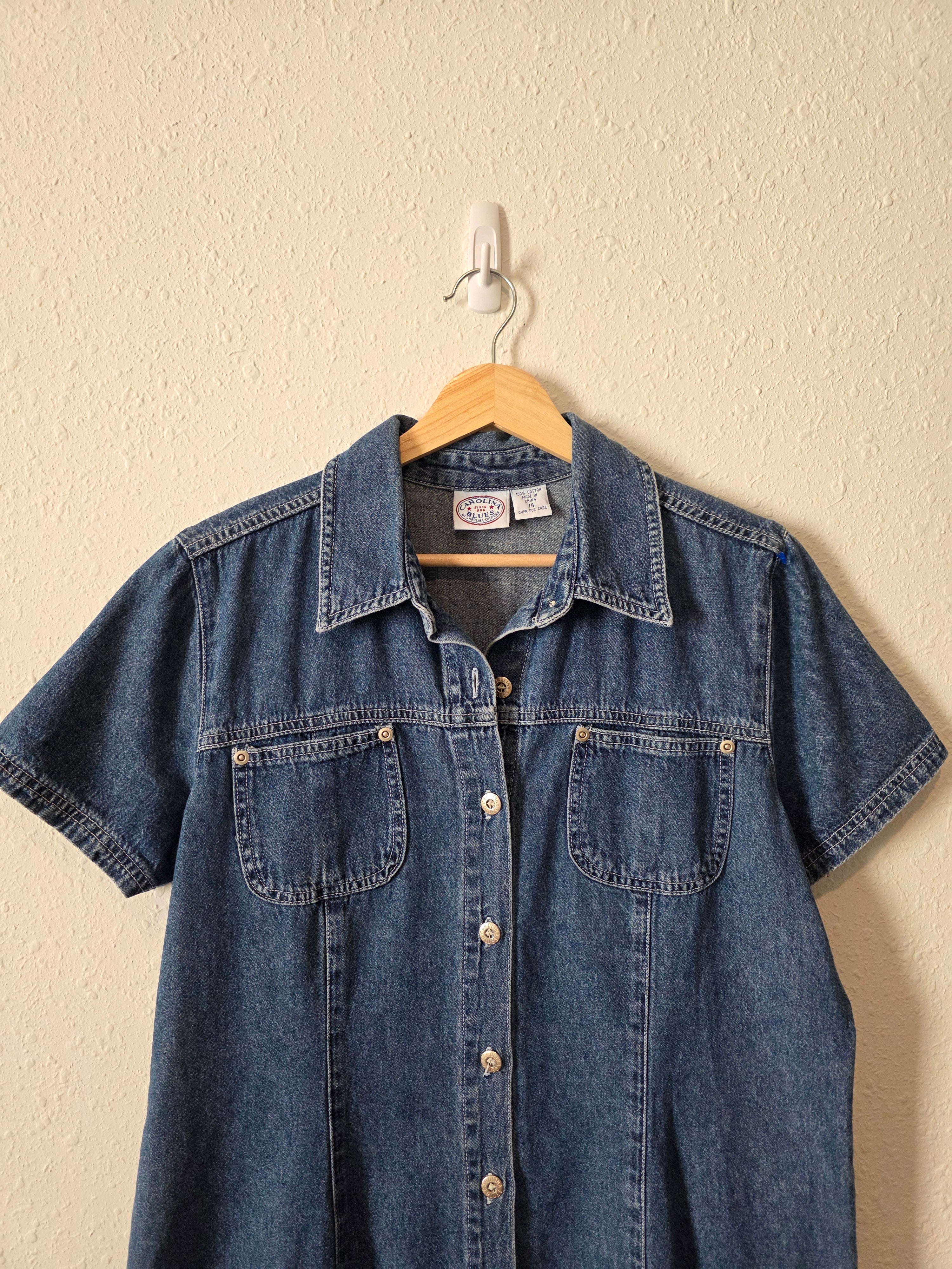 Vintage Denim Mini Dress (M/L)