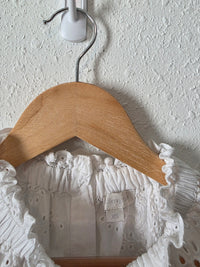 Floral Eyelet Button Back Top (XS)