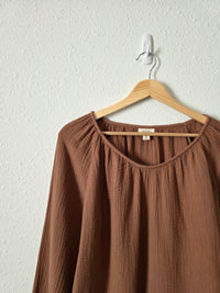 Cotton Gauze Puff Sleeve Top (M)