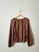 Cotton Gauze Puff Sleeve Top (M)