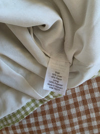 Gingham Linen Tie Front Top (XL)