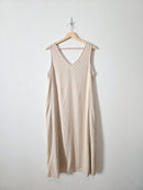 Linen Blend Midi Dress (S)