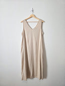 Linen Blend Midi Dress (S)