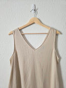 Linen Blend Midi Dress (S)