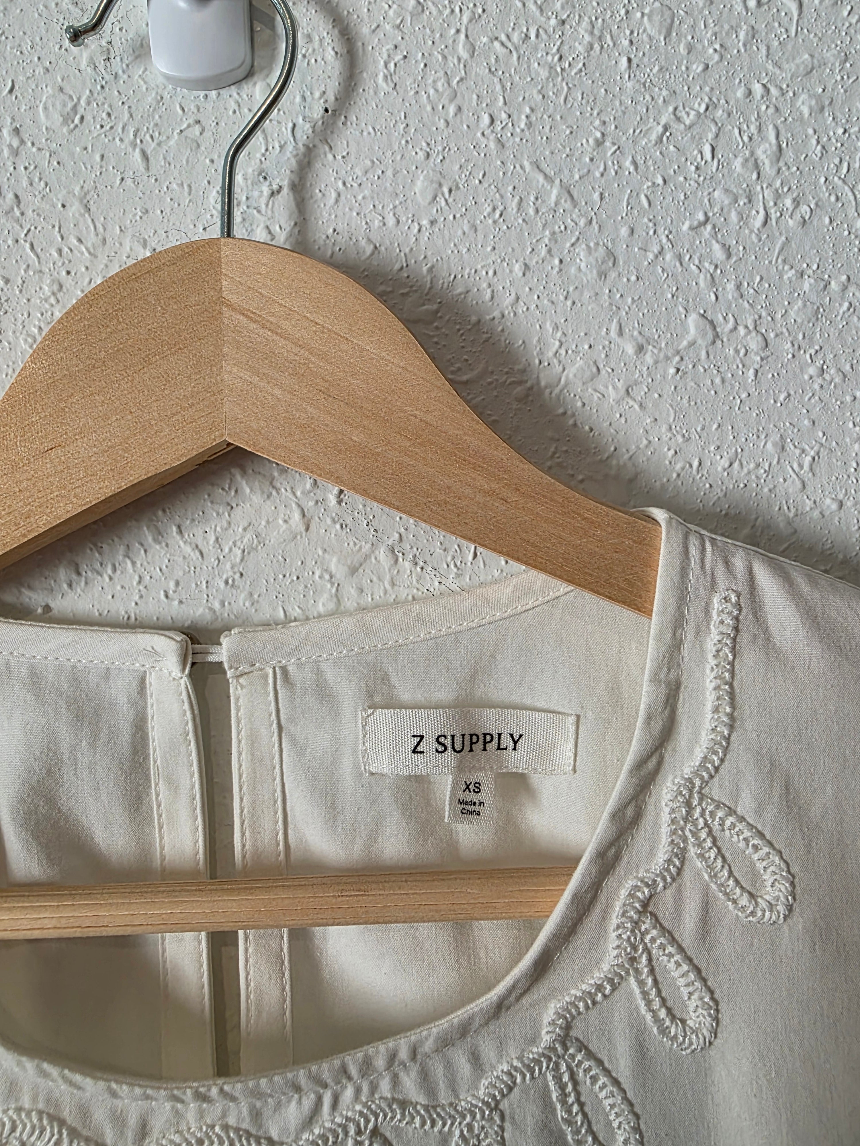 Z Supply Embroidered Cotton Top (XS)