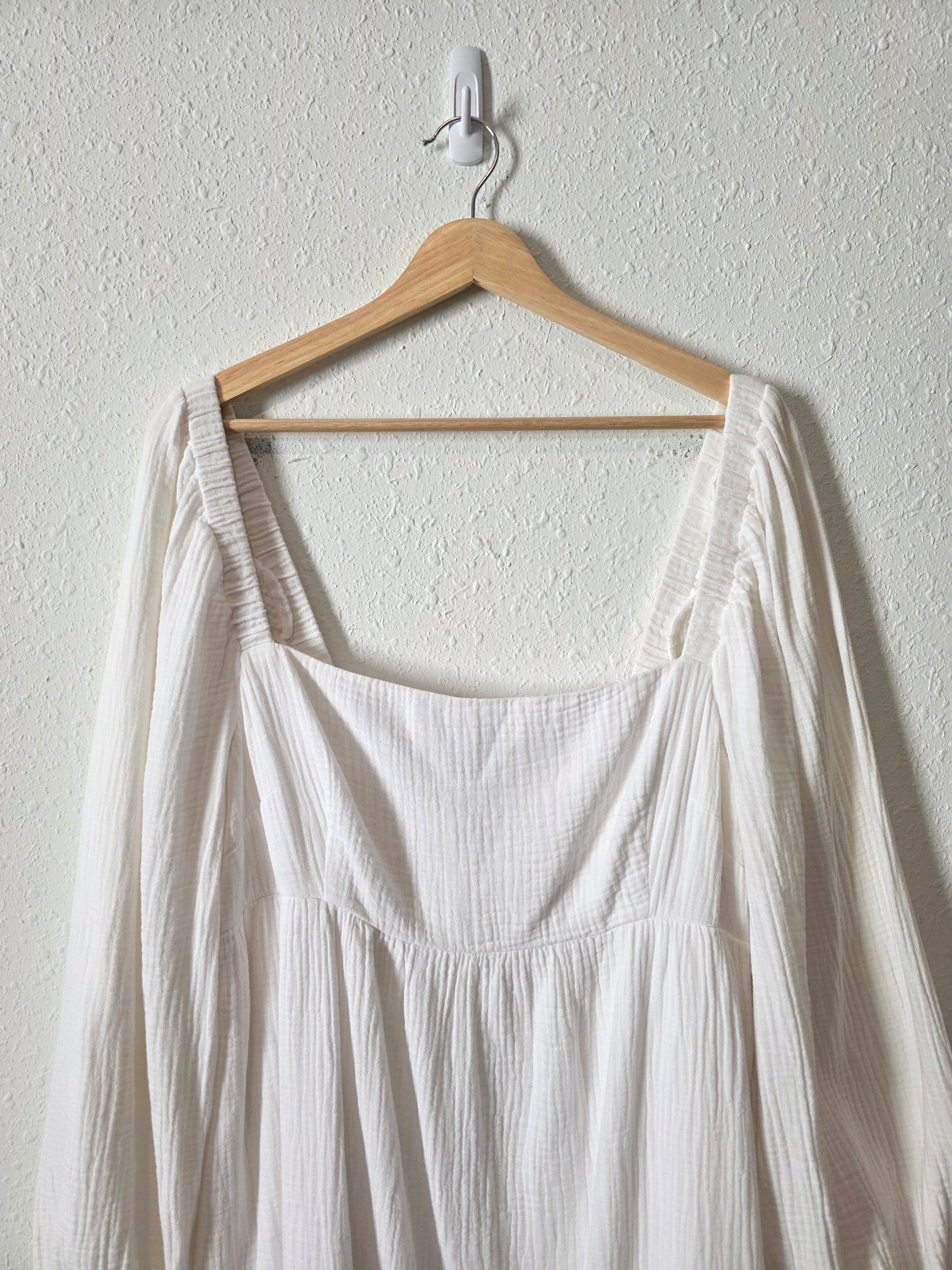 J.Crew Gauze Puff Sleeve Dress (XL)