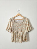 Polagram Floral Smocked Top (M)