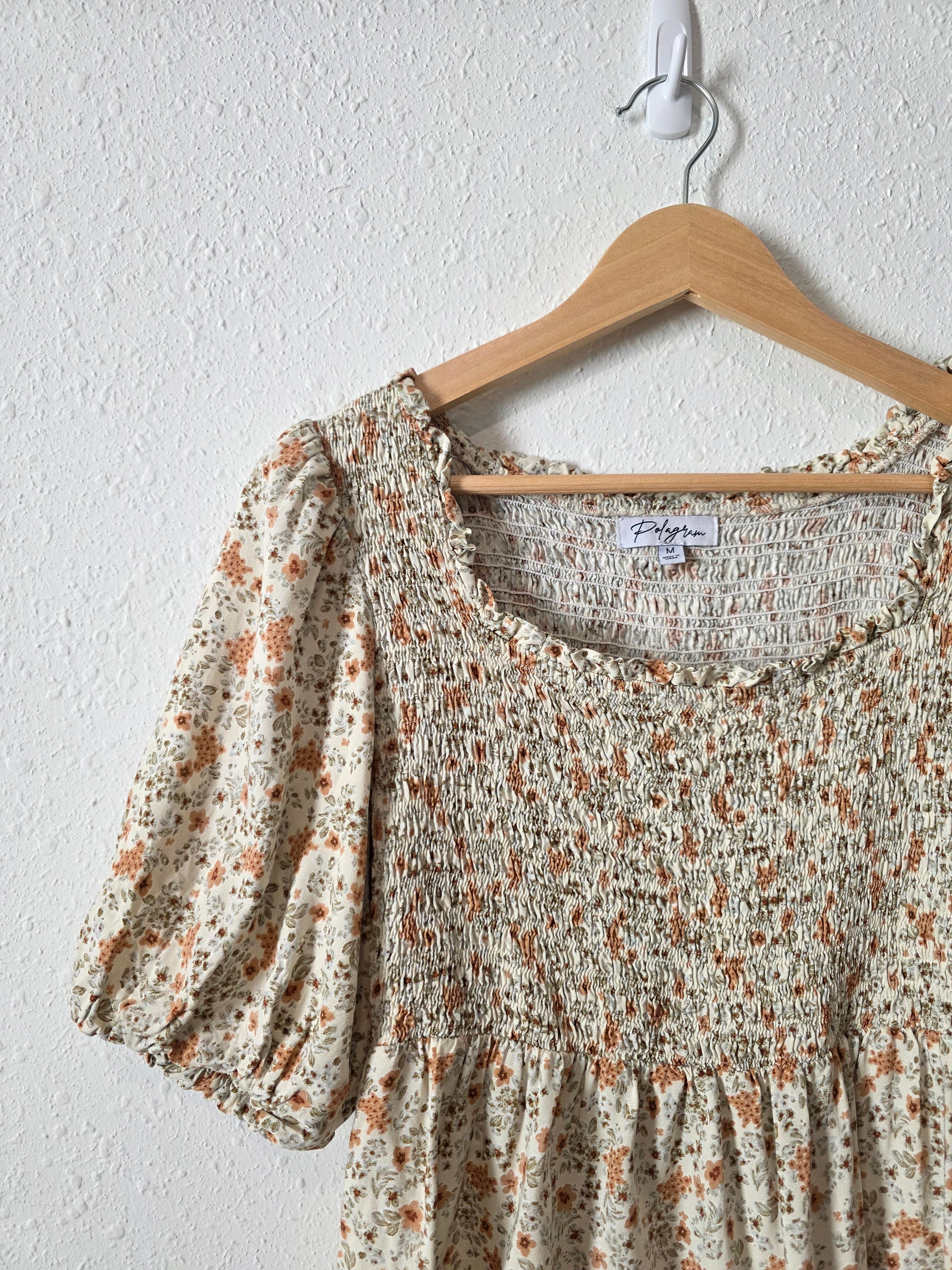Polagram Floral Smocked Top (M)