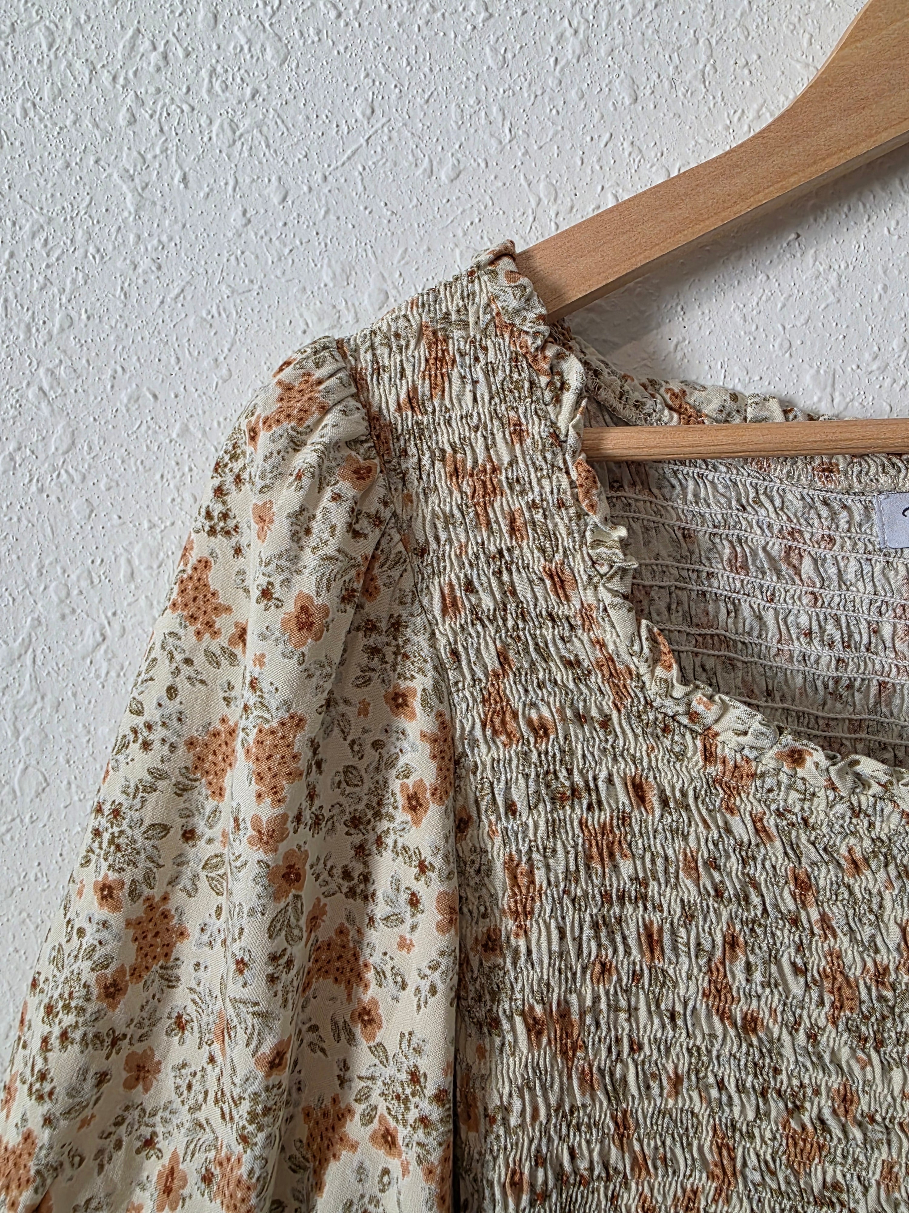 Polagram Floral Smocked Top (M)