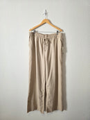 NEW Linen Blend Wide Leg Pants (XXL)