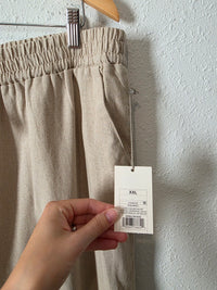 NEW Linen Blend Wide Leg Pants (XXL)