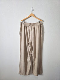 NEW Linen Blend Wide Leg Pants (XXL)