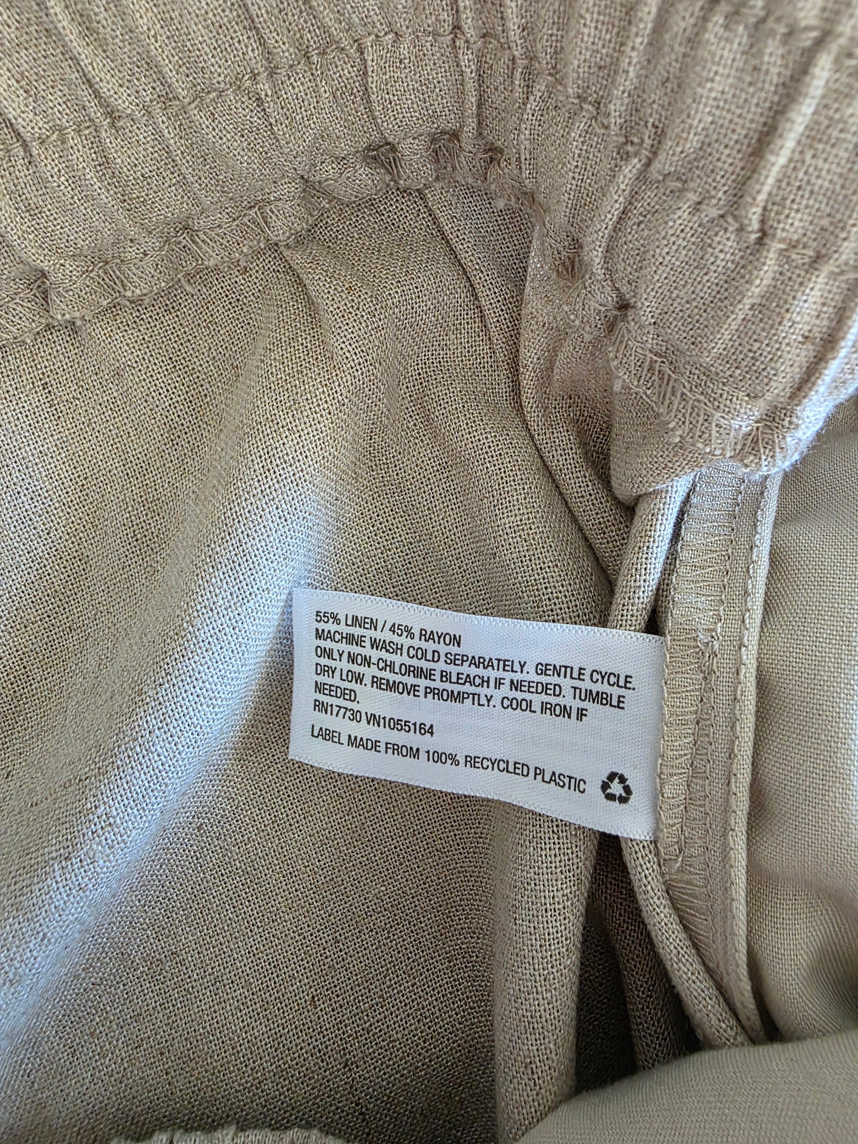 NEW Linen Blend Wide Leg Pants (XXL)