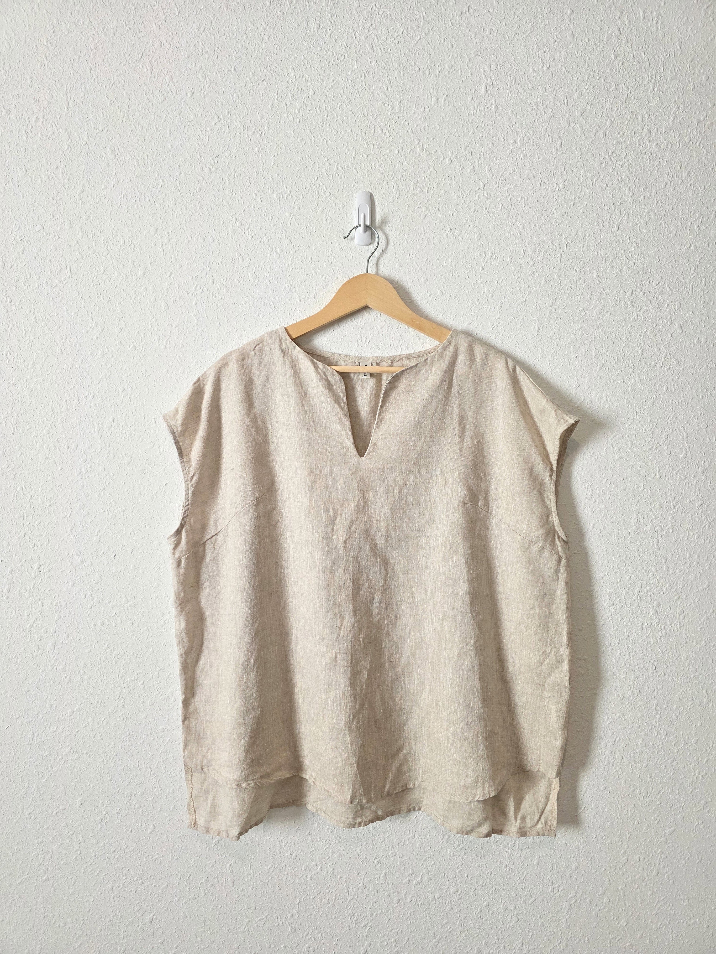 Oversized Boxy Linen Top (XXL)