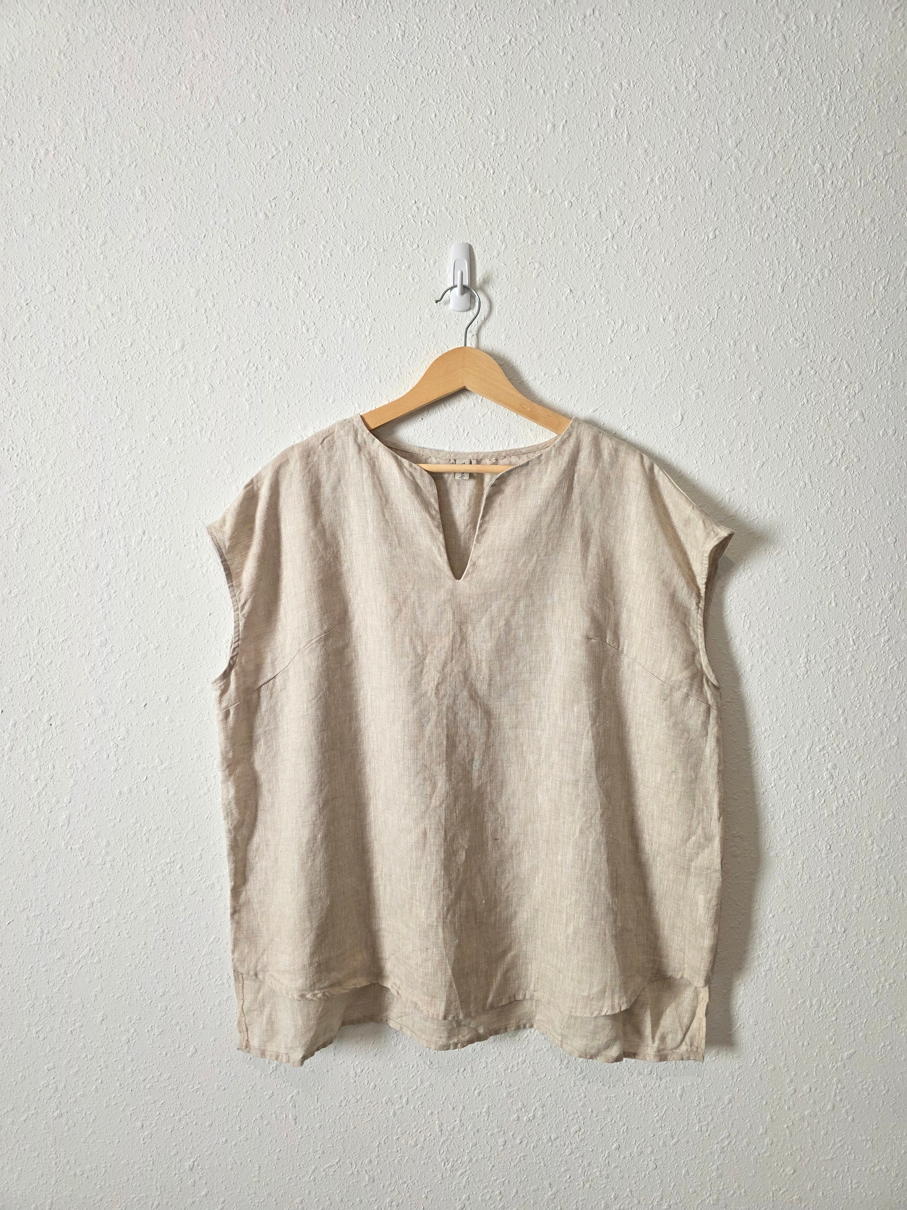 Oversized Boxy Linen Top (XXL)