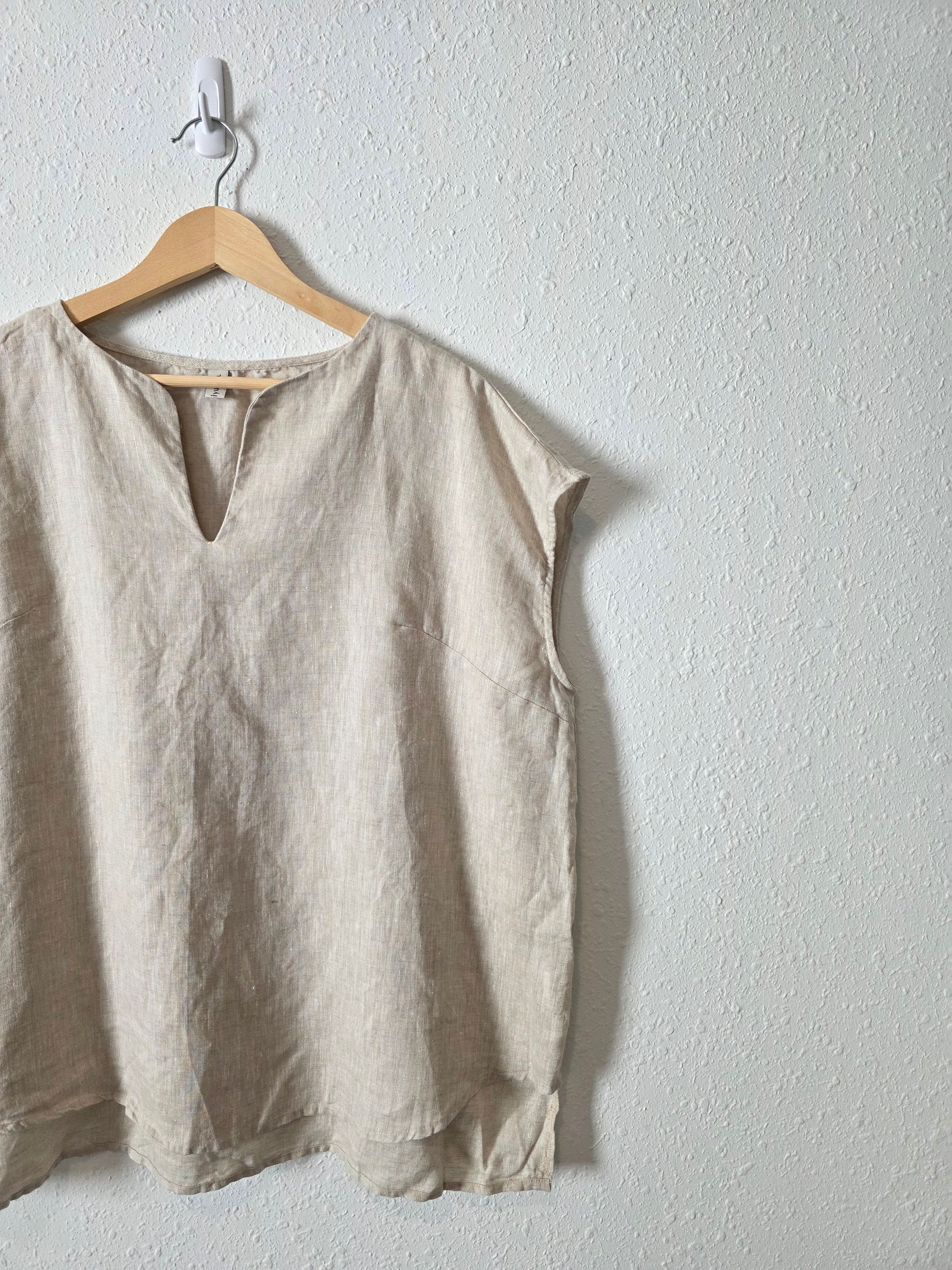Oversized Boxy Linen Top (XXL)