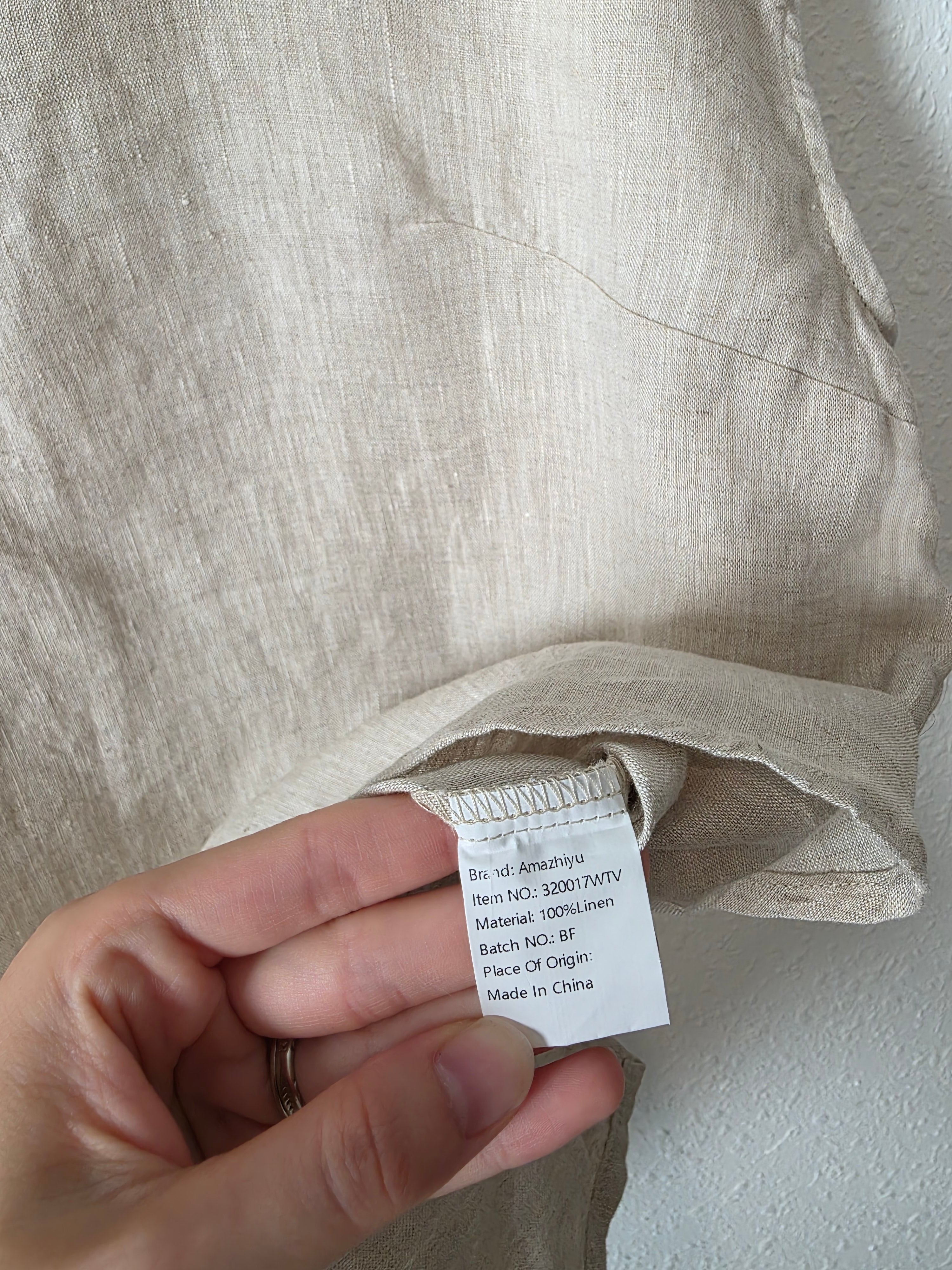 Oversized Boxy Linen Top (XXL)
