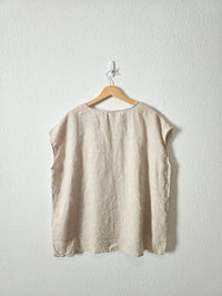 Oversized Boxy Linen Top (XXL)