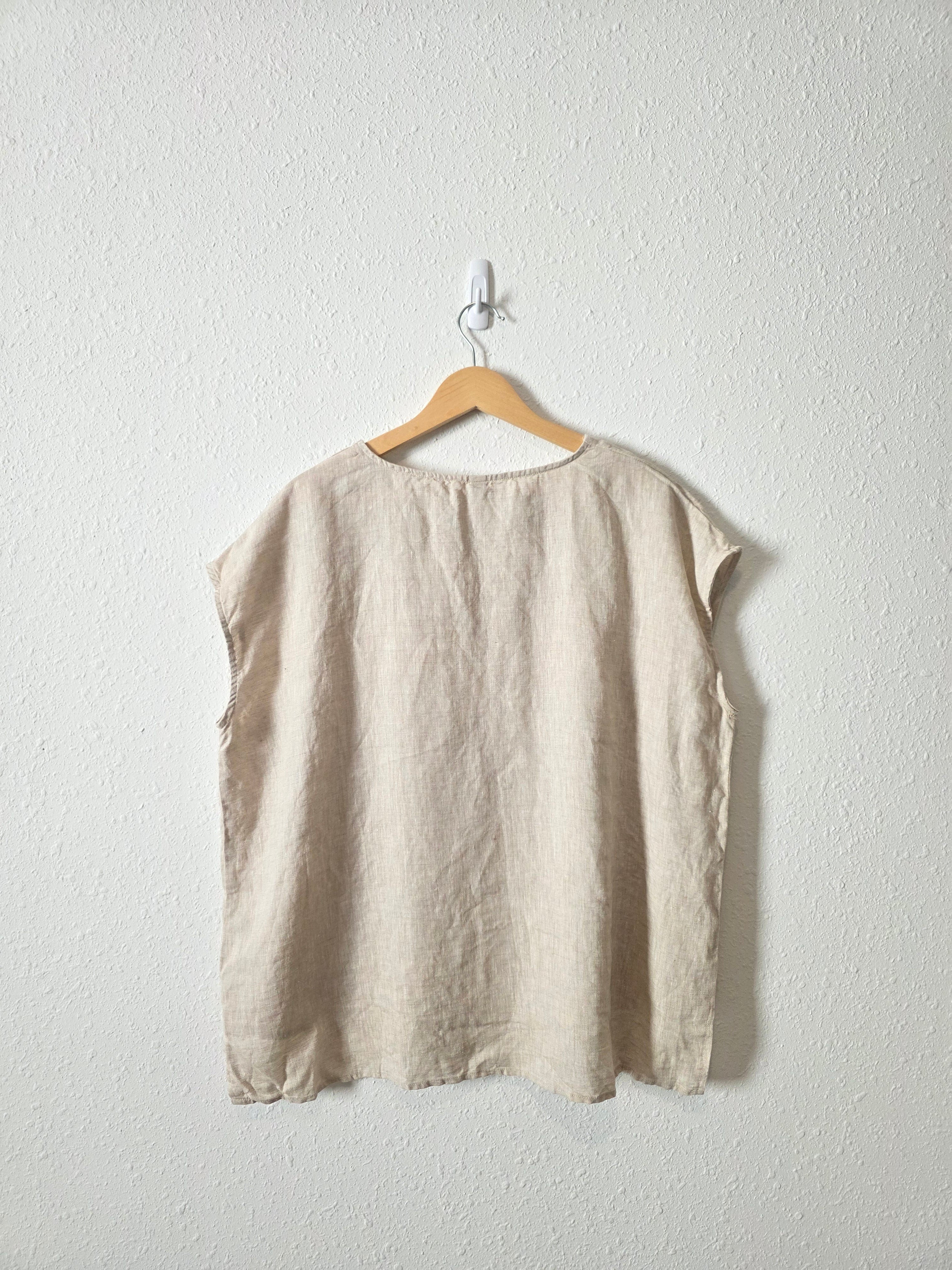 Oversized Boxy Linen Top (XXL)