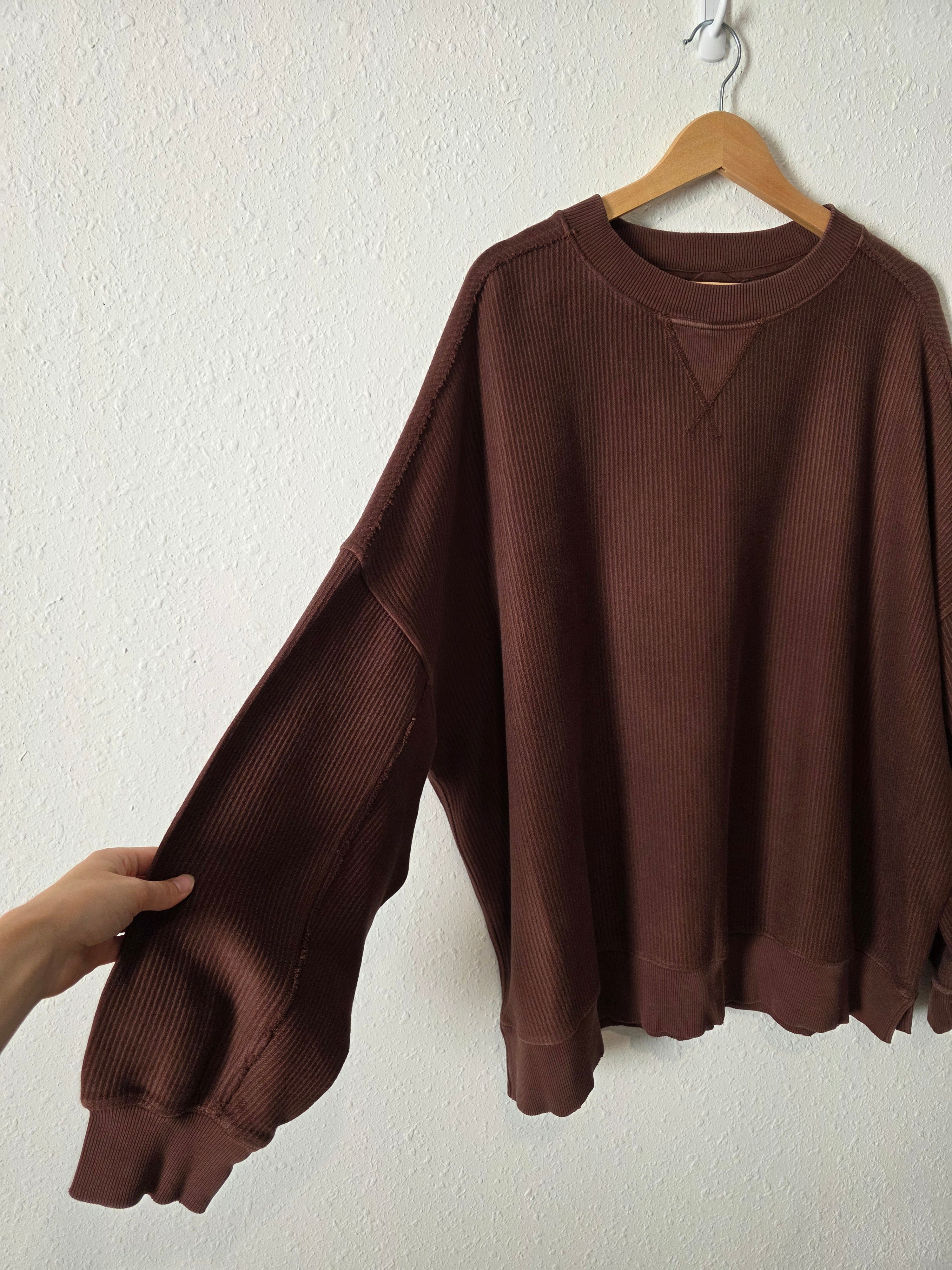 Aerie Chocolate Brown Sweatshirt (XL)