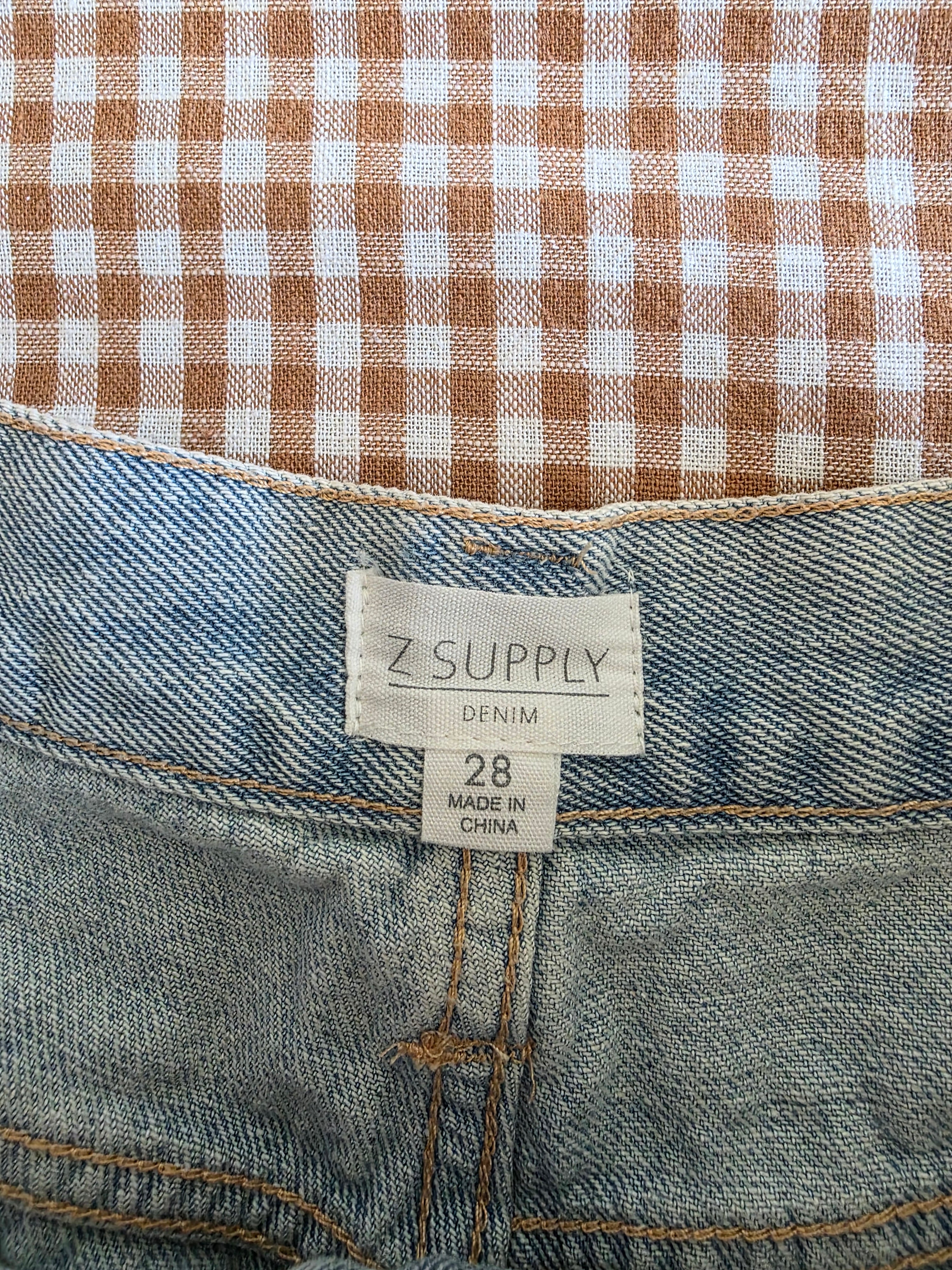 Z Supply Light Wash Denim Shorts (28)