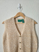 Vintage Linen Cotton Knit Vest (S)