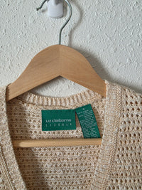 Vintage Linen Cotton Knit Vest (S)